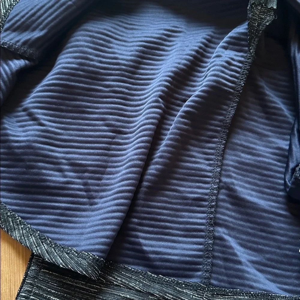 The Children's Place Girls Black Silver‎ Stripe Party Dress Size M 7/8